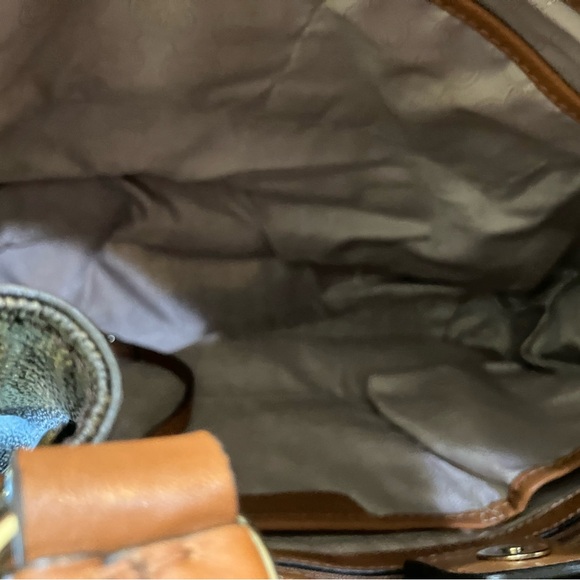 MICHAEL Michael Kors Gathered Tote Bag Women's Large Brown Leather Jet Set Purse - Picture 6 of 6